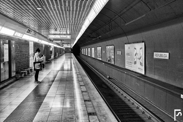 Alone on the platform