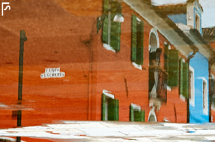 Looking in his reflection