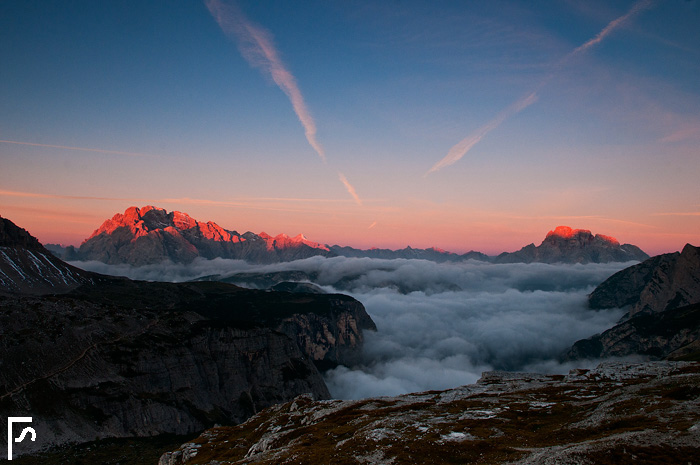 Dawn toward Monte Cristallo