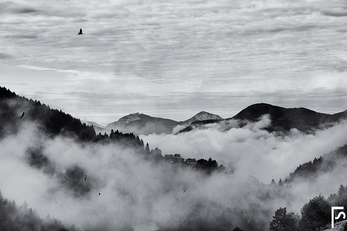 High above the valley